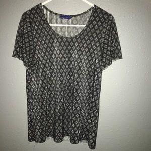 Black and white blouse